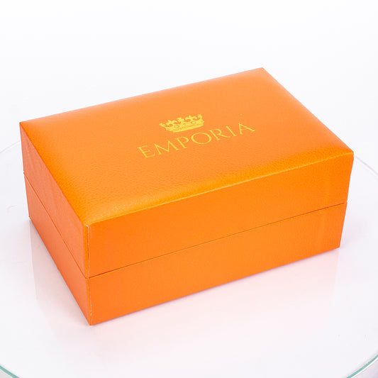 Arany tónusú Emporia Ötvözetű Szett Kék Emporia® Kristállyal és Fehér Emporia® Kristállyal ( Nyaklánc+Fülbevaló+Karkötő )