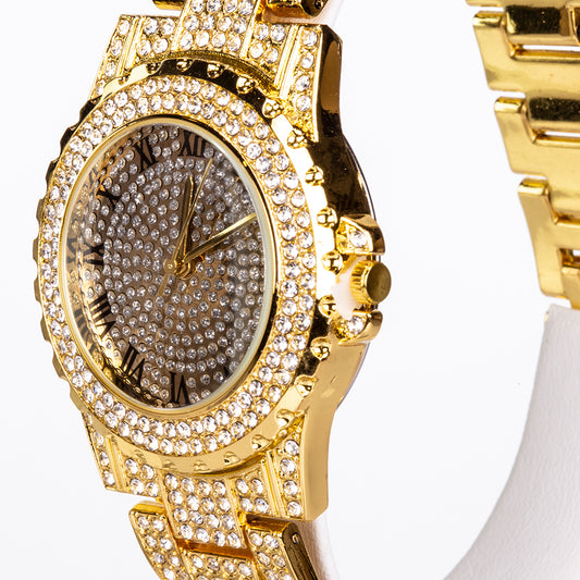 Kereszt Arany tónusú Emporia Ötvözetű Szett Fehér Emporia® Kristállyal ( Nyaklánc+Karkötő+Medál )