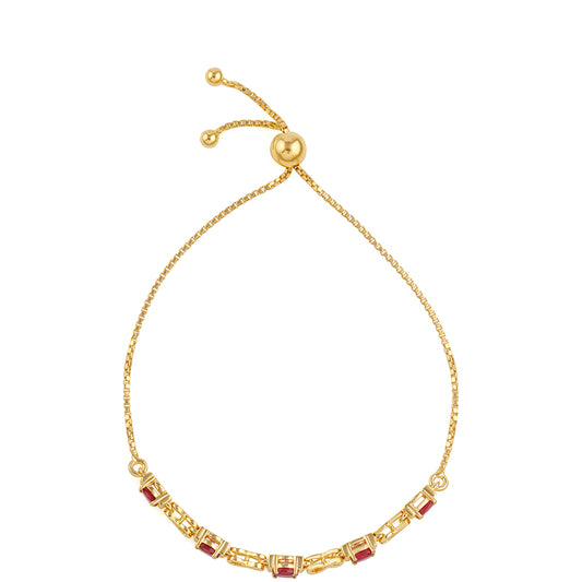 Arannyal Bevont Ezüst Karkötő Thai Rubinnal