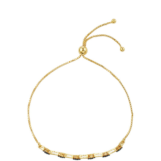 Arannyal Bevont Ezüst Karkötő Kék Gyémánttal