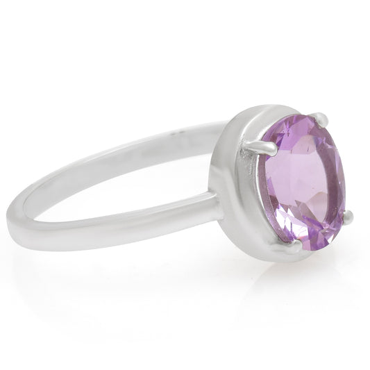 Ezüst Gyűrű Brazil Ametiszttel
