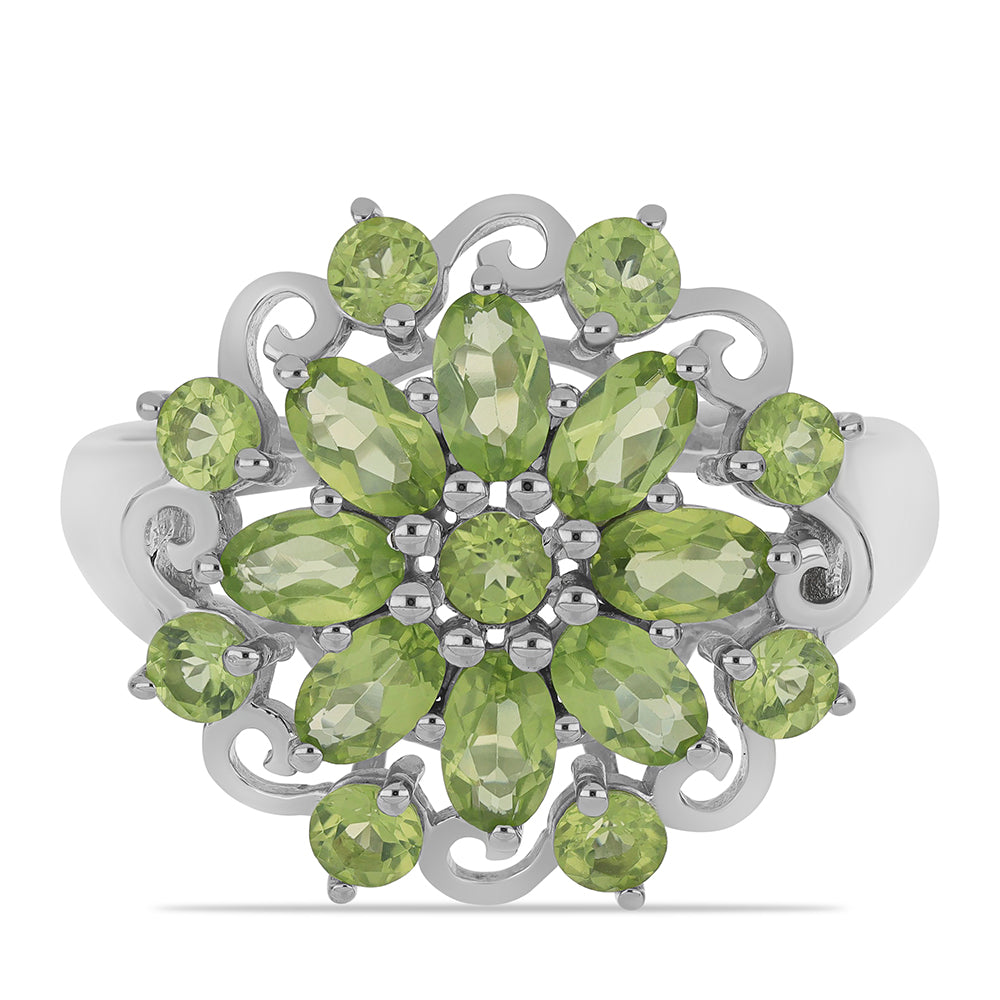 Ezüst Gyűrű Changbai Peridottal 1 