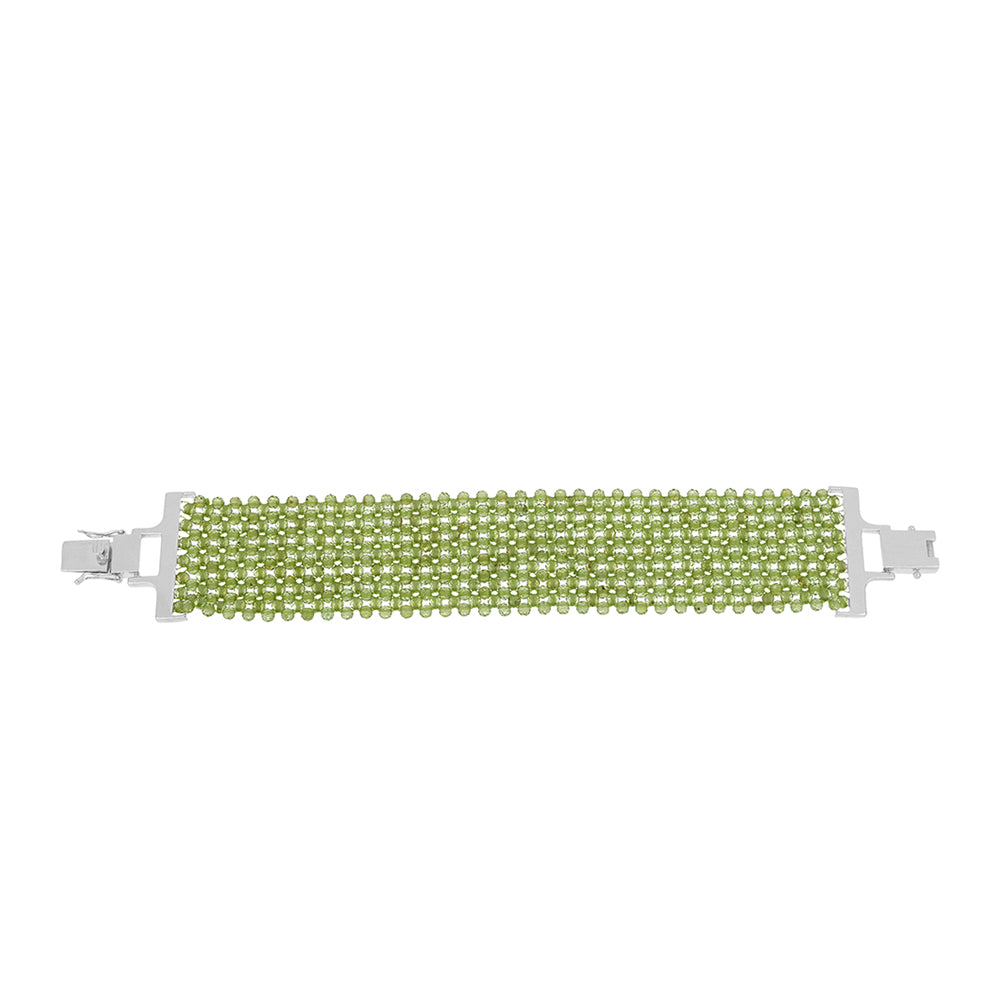 Ezüst Karkötő Changbai Peridottal 2 