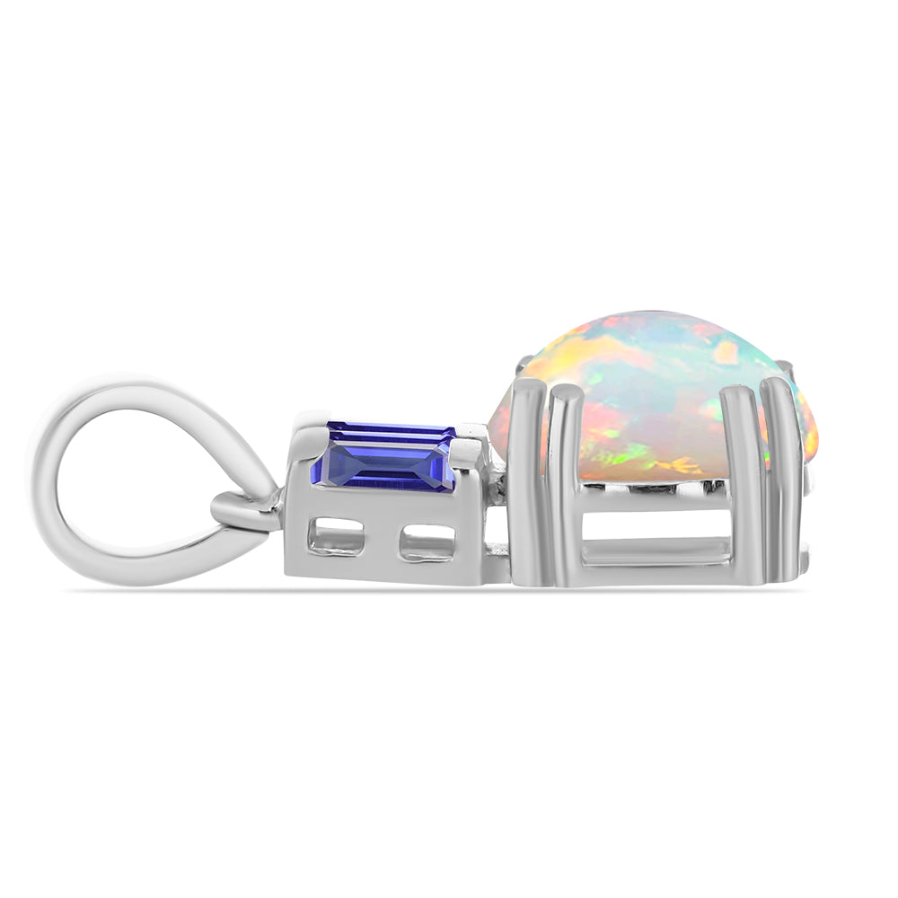 Ezüst Medál Tanzanittal és Etiópiai Opállal 2 