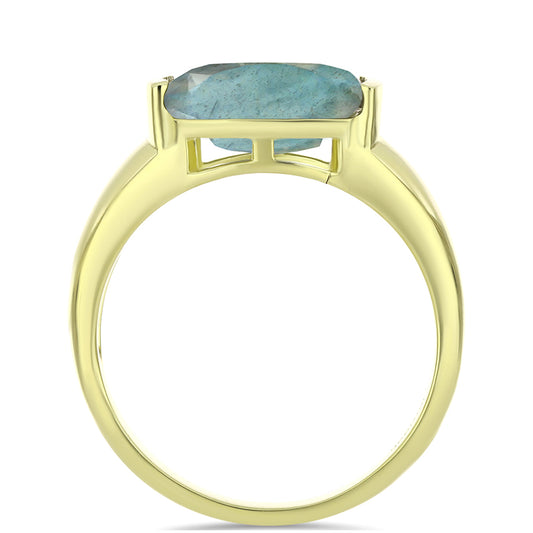 Arannyal Bevont Ezüst Gyűrű Labradorittal