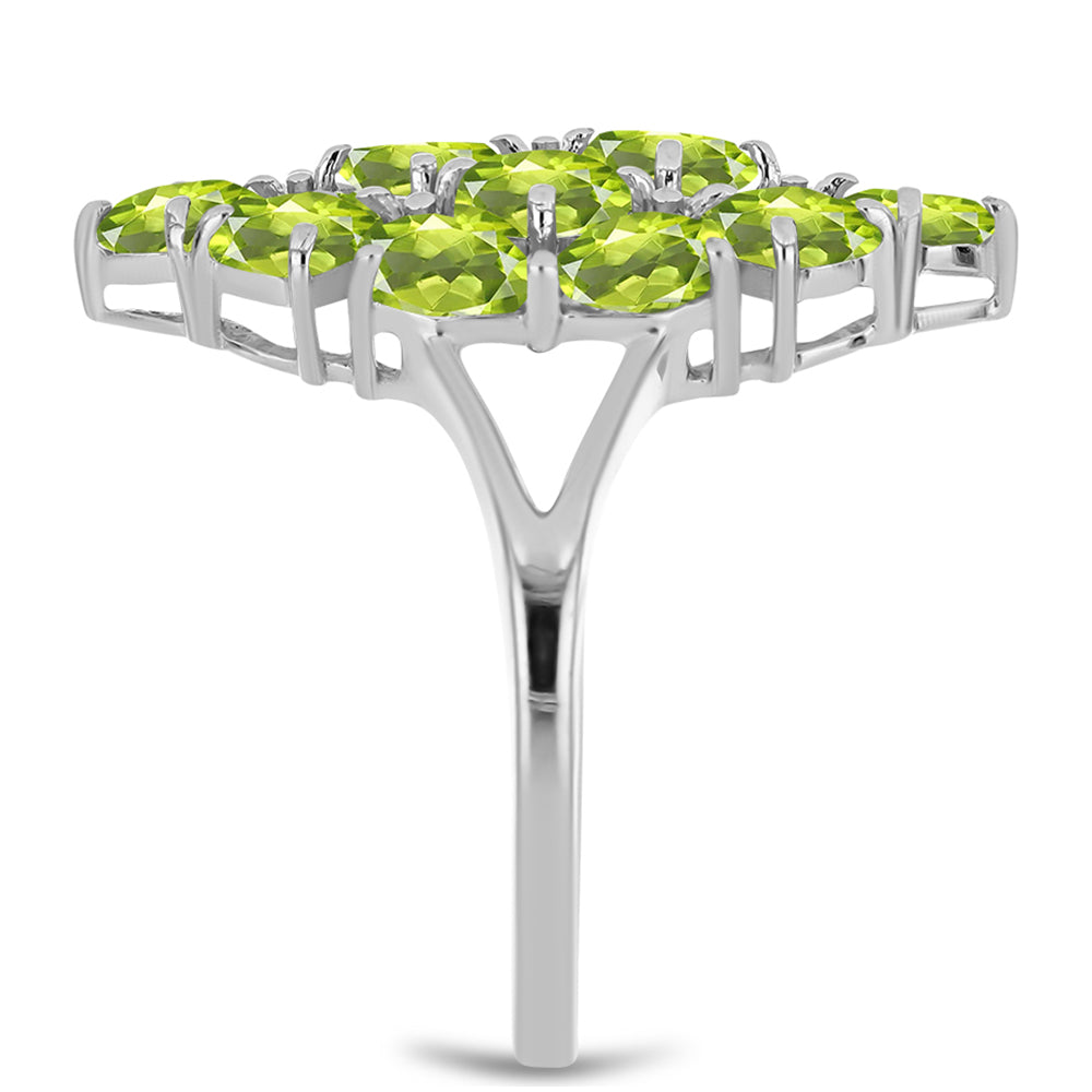 Ezüst Gyűrű Changbai Peridottal