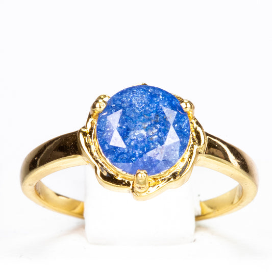 Arany Bevonatú Gyűrű Kék Emporia® Kristállyal