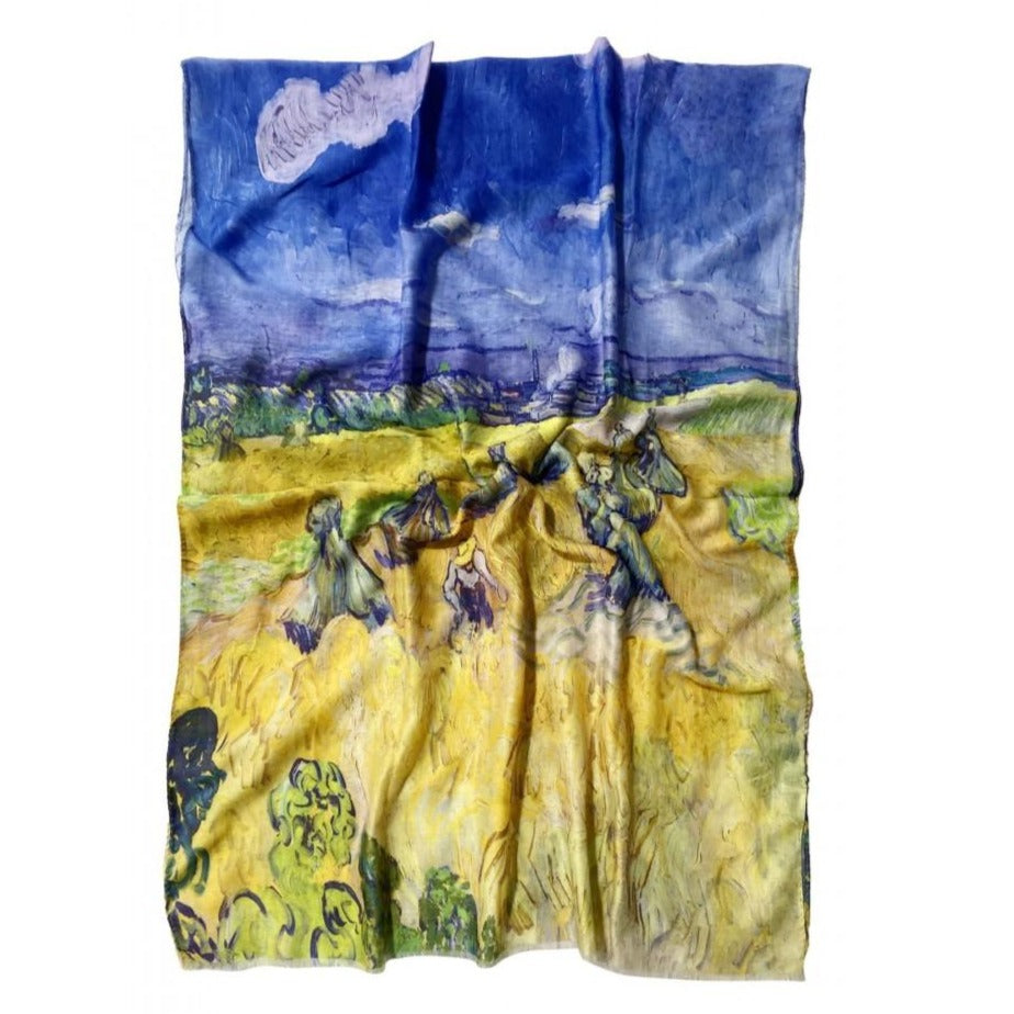 Pamut Sál-Kendő, 70 cm x 180 cm, Van Gogh - Haystacks 2 