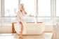 Luxus Hotel Gyémánt Kasmír Mikropamut fürdőköntös fekete paszpóllal, S-M