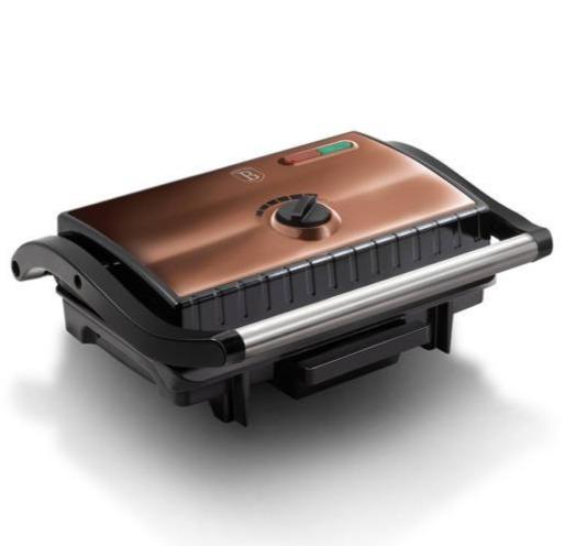 Berlinger Haus Elektromos Grill és Szendvicssütő Tapadásmentes Bevonattal, Rosegold 1 Berlinger Haus Grill és Szendvicssütő