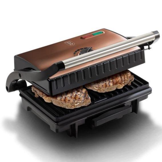 Berlinger Haus Elektromos Grill és Szendvicssütő Tapadásmentes Bevonattal, Rosegold 2 Berlinger Haus Grill és Szendvicssütő