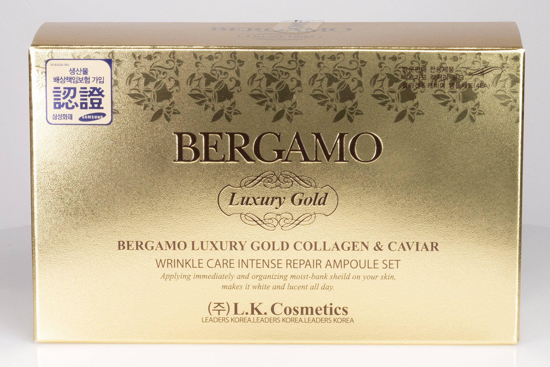 BERGAMO LUXORY GOLD Kollagén & Kaviár 4 db-os Ampulla Szett, 13 ml x 4 2 