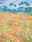 Pamut Sál-Kendő, 70 cm x 180 cm, Monet - Poppy Field