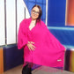100% Valódi Pashmina Kasmír Sál-Kendő, 70 cm x 170 cm, Fukszia Pink - Ékszer Galéria