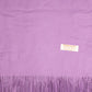 100% Pashmina Kasmír Sál, 70 cm x 170 cm, Szuper Puha, Sima Halványlila
