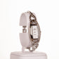 AW ezüst színű női óra vékony háromszög szíjjal és kvarckrisályokkal - Ékszer Galéria