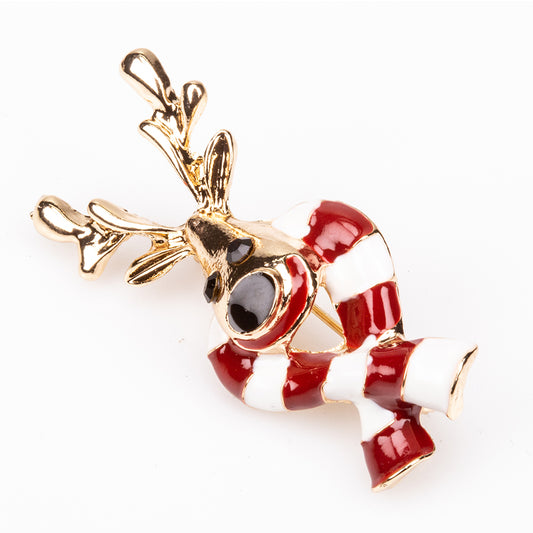 Arany tónusú Emporia Ötvözetű Bross Vörös Emporia® Kristállyal és Fehér Emporia® Kristállyal