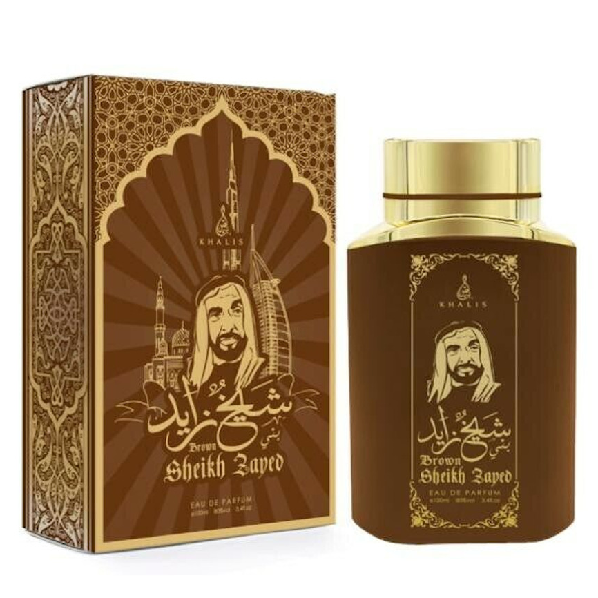 100 ml Eau de Perfume SHEIKH ZAYED BROWN Oud és Vanília Illat Férfiaknak 1 