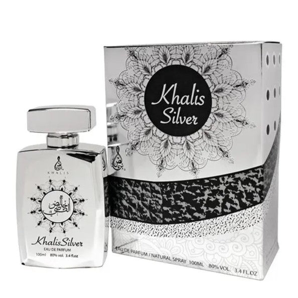 100 ml Eau de Parfum KHALIS SILVER Keleti Virágos Illat Férfiaknak 1 