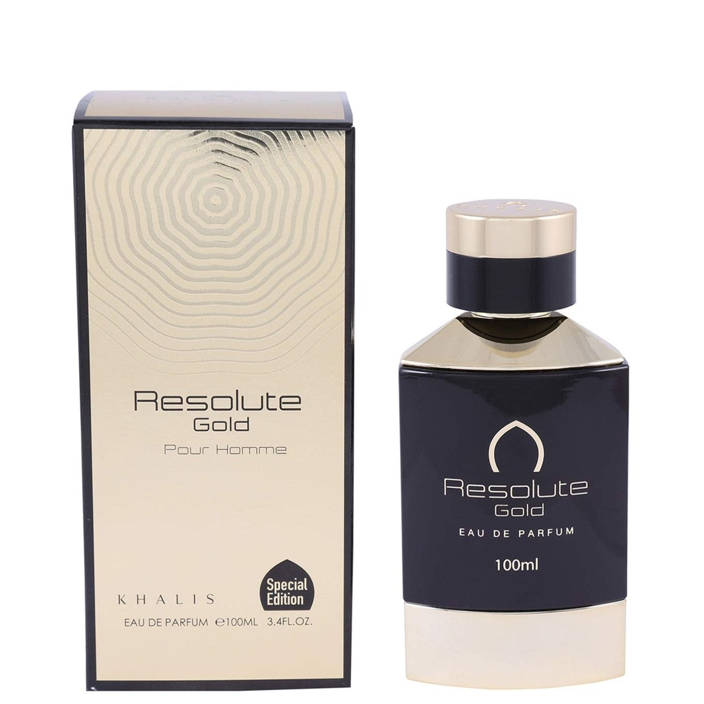 100 ml Eau de Parfum RESOLUTE GOLD Fűszeres Fás Illat Férfiaknak 1 