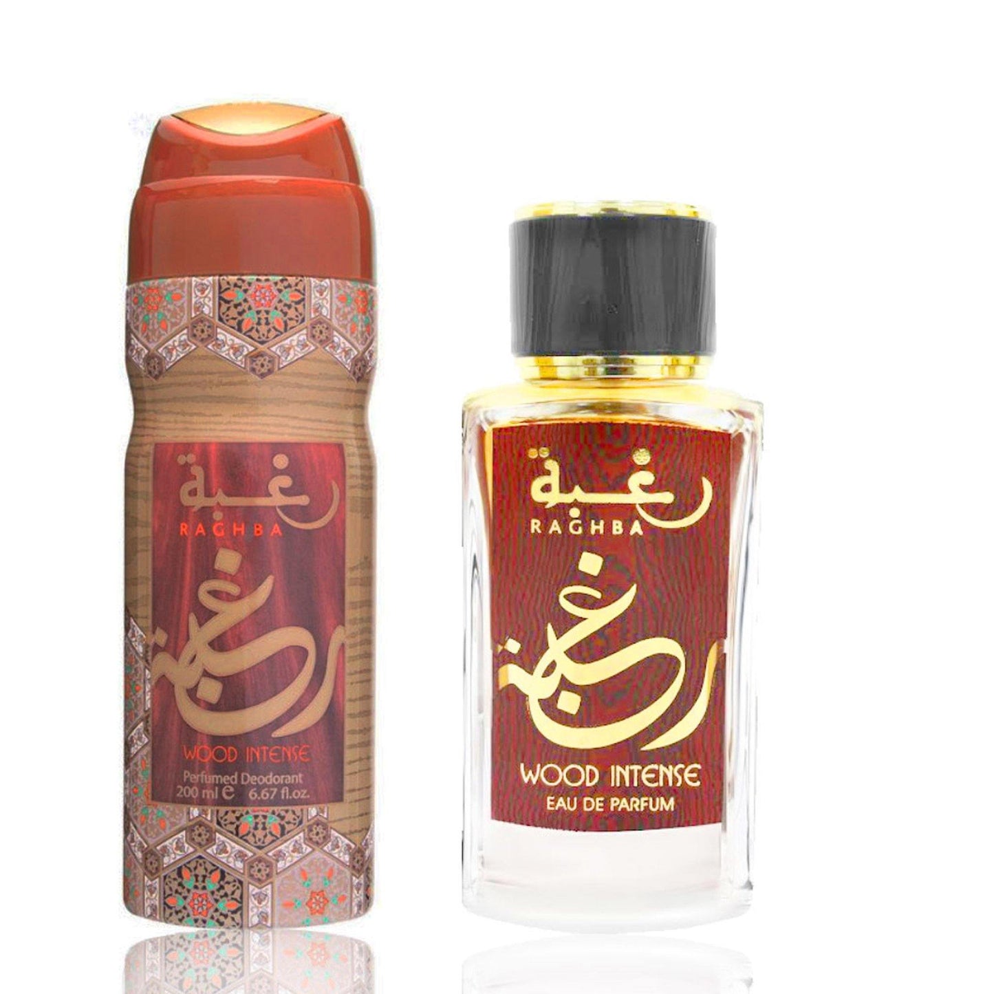 100 ml Eau de Parfume Raghba Wood Intense + 200 ml Deo Ajándék Szett  Intenzív Édes Keleti Illat Férfiaknak - Ékszer Galéria
