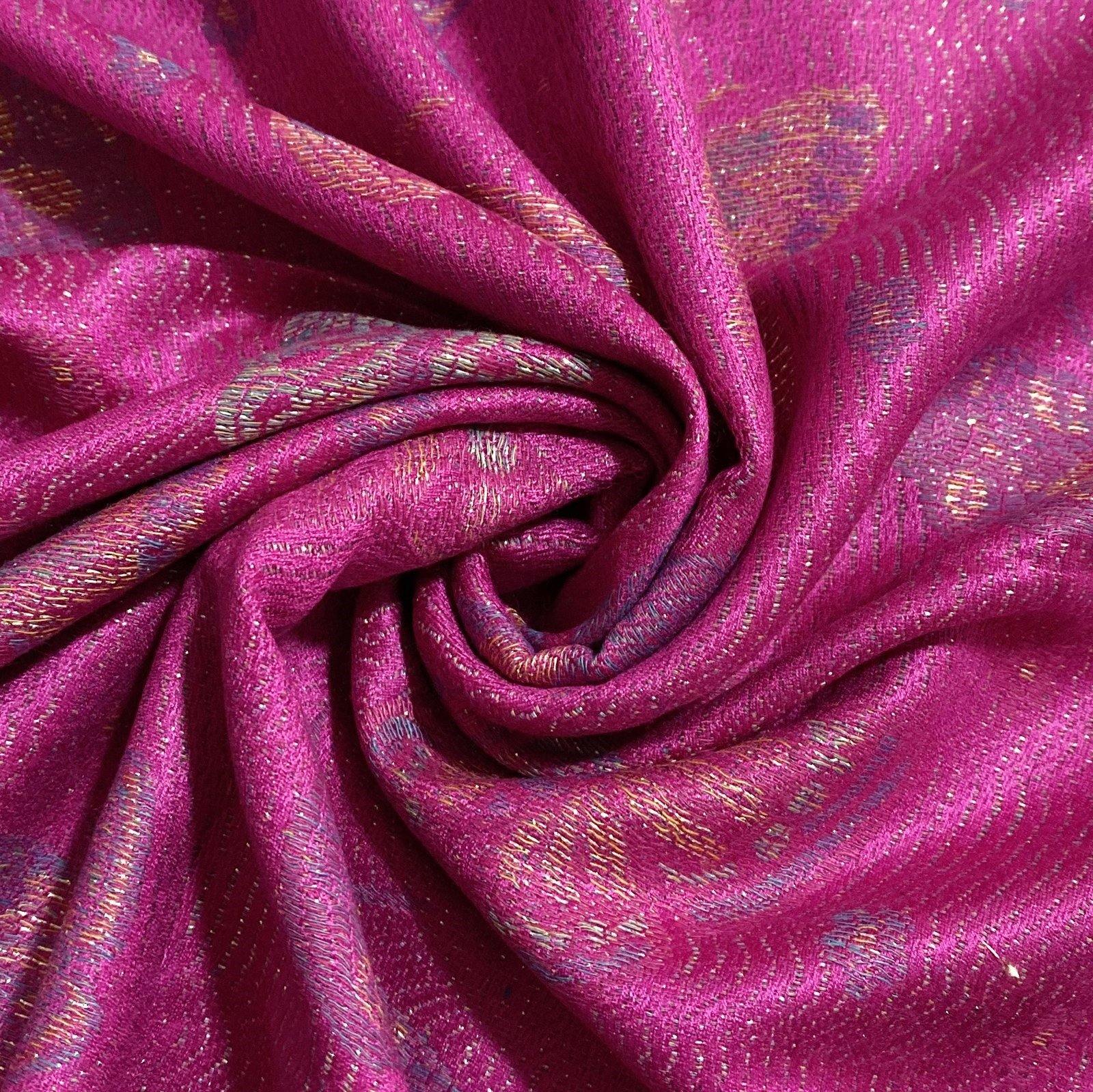100% Valódi Pashmina Kasmír Sál-Kendő, 70 cm x 170 cm, Pillangó Mintás, Fényes Fukszia Rózsaszín 3 100% Valódi Pashmina Kasmír Sál-Kendő, 70 cm x 170 cm, Pillangó Mintás, Fényes Fukszia Rózsaszín - Ékszer Galéria