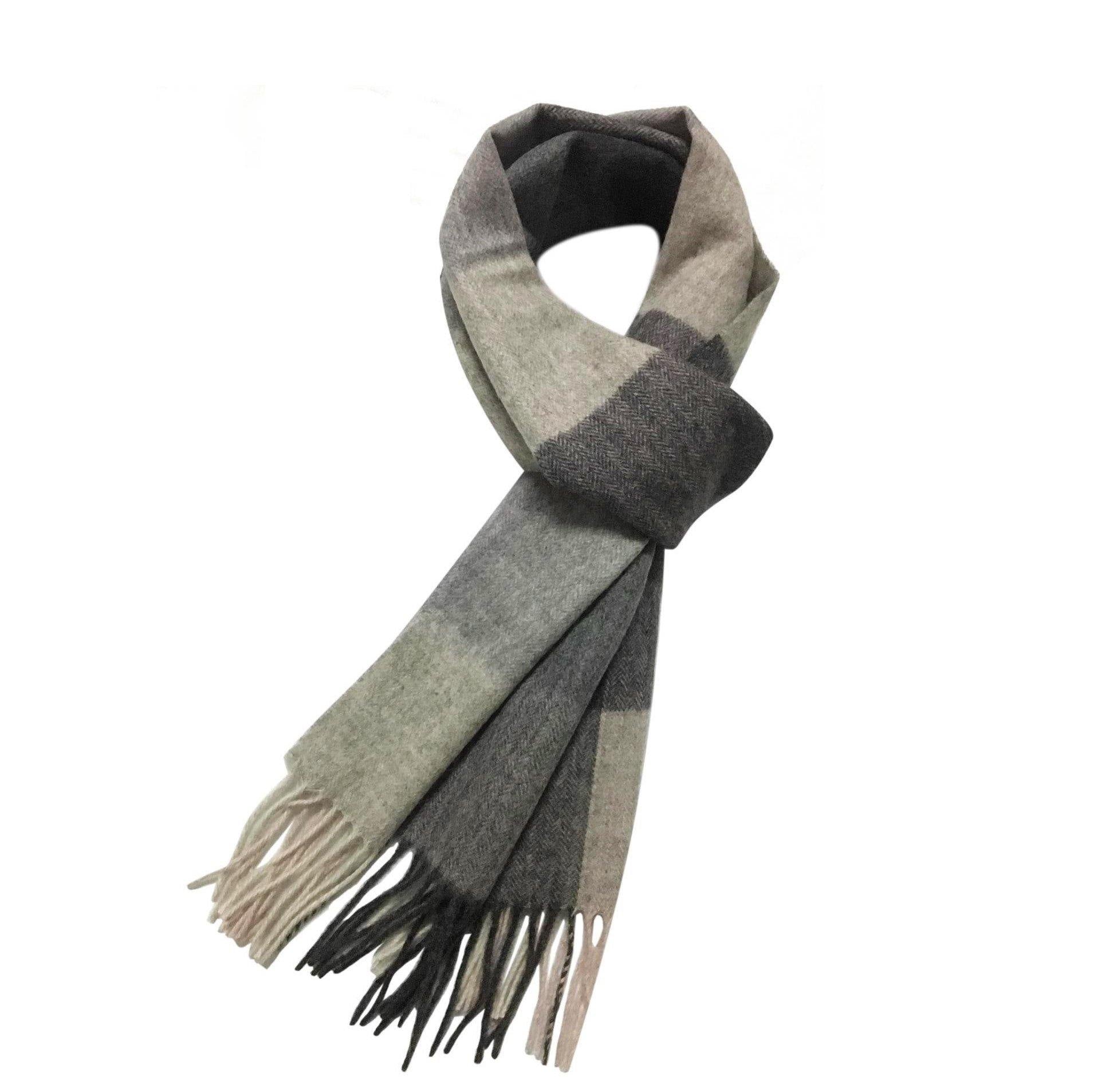 100% Valódi Gyapjú Sál, 30 cm x 165 cm, Kocka Mintás, Krém és Szürke 3 100% Valódi Gyapjú Sál, 30 cm x 165 cm, Kocka Mintás, Krém és Szürke - Ékszer Galéria