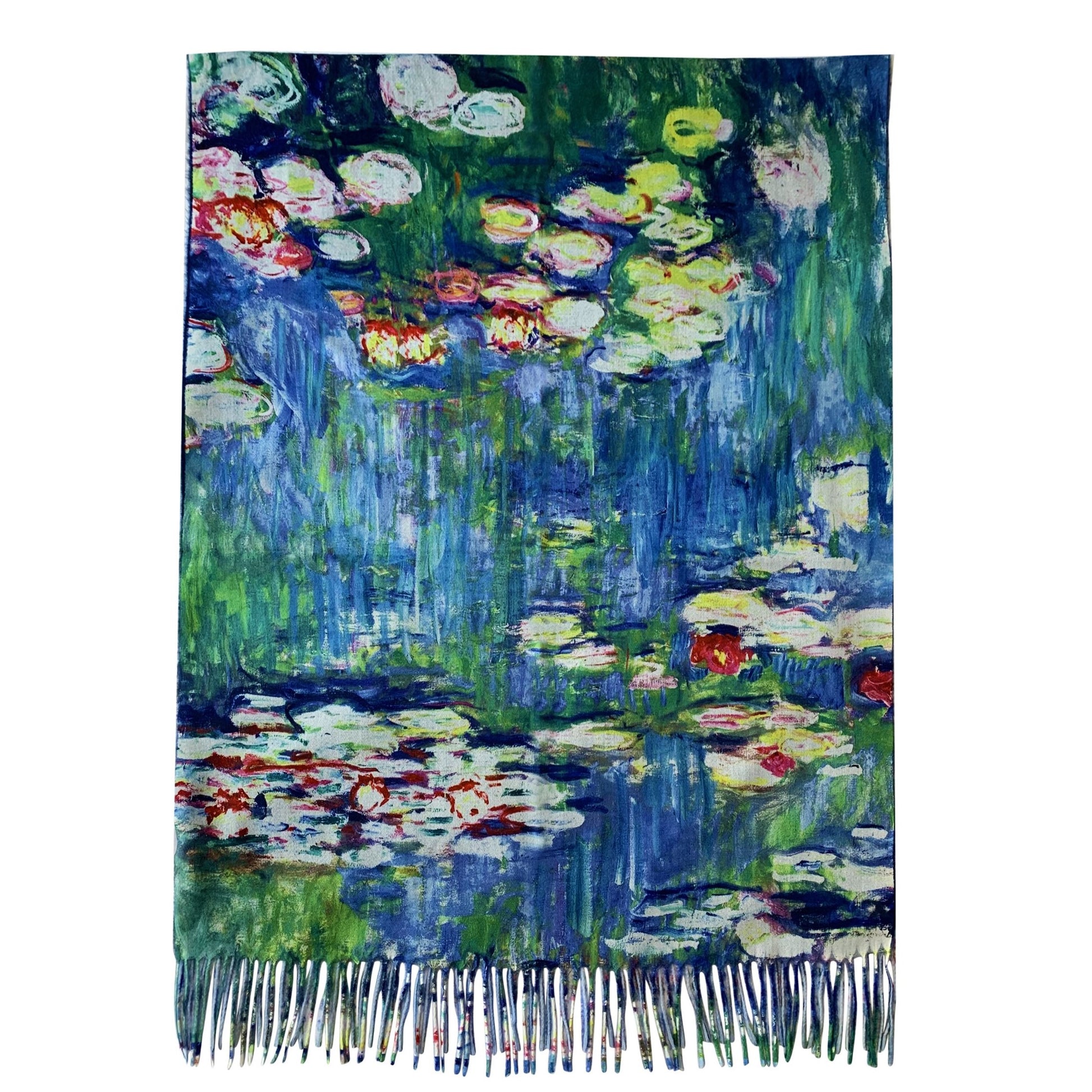 Gyapjú Sál-Kendő, 70 cm x 180 cm, Monet-Water Lilies Painting 7 