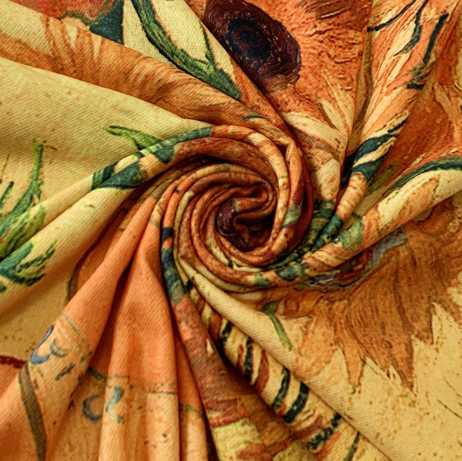 Gyapjú Sál-Kendő, 70 cm x 180 cm, Van Gogh - Sunflowers 6 