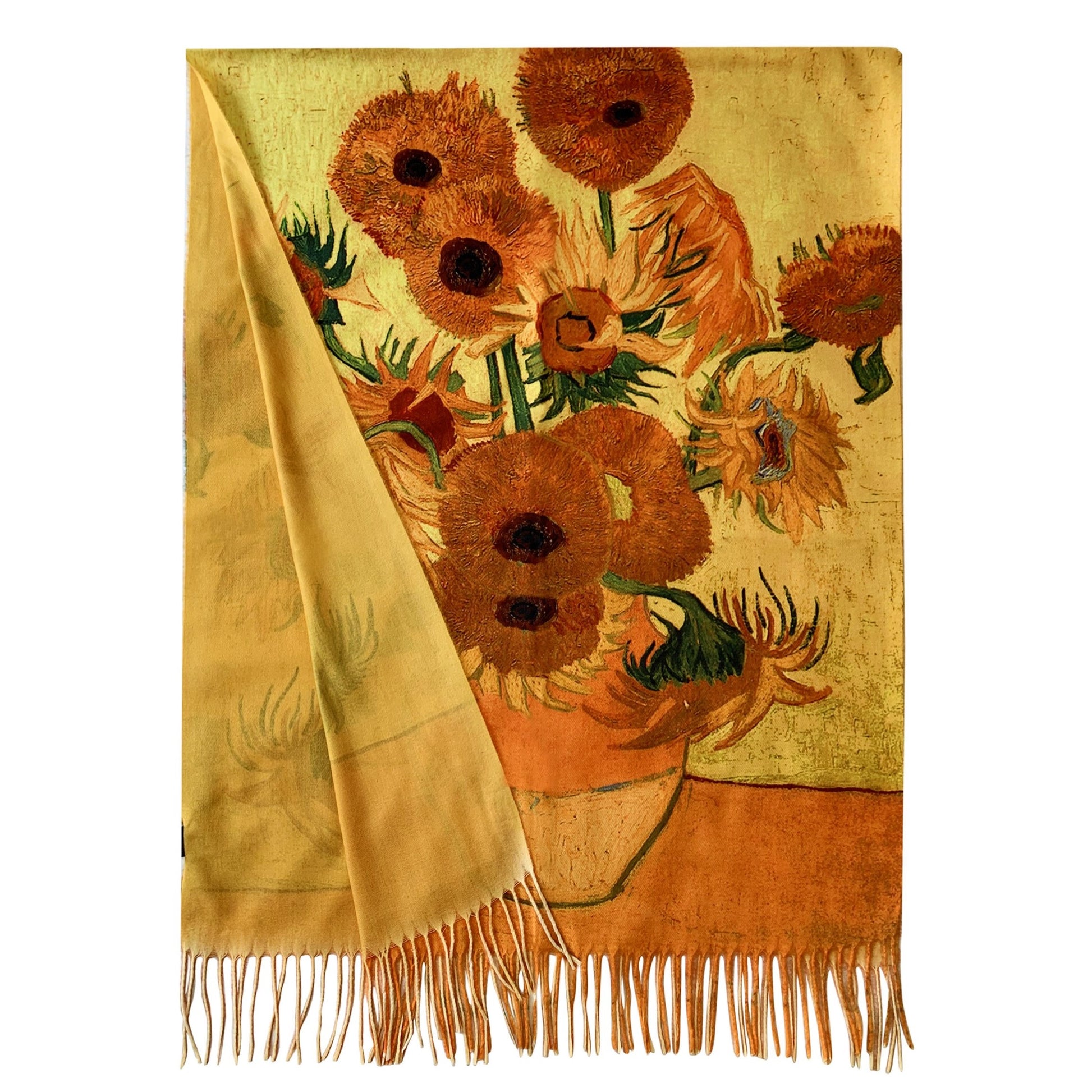 Gyapjú Sál-Kendő, 70 cm x 180 cm, Van Gogh - Sunflowers 8 