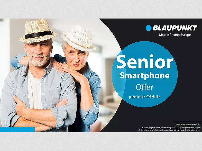 Blaupunkt Guardian Kártyafüggetlen Ergonómikus Okostelefon Segélyhívó funkcióval 8 