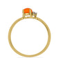 Arannyal Bevont Ezüst Gyűrű Lega Dembi Narancs Opállal és Fehér Topázzal