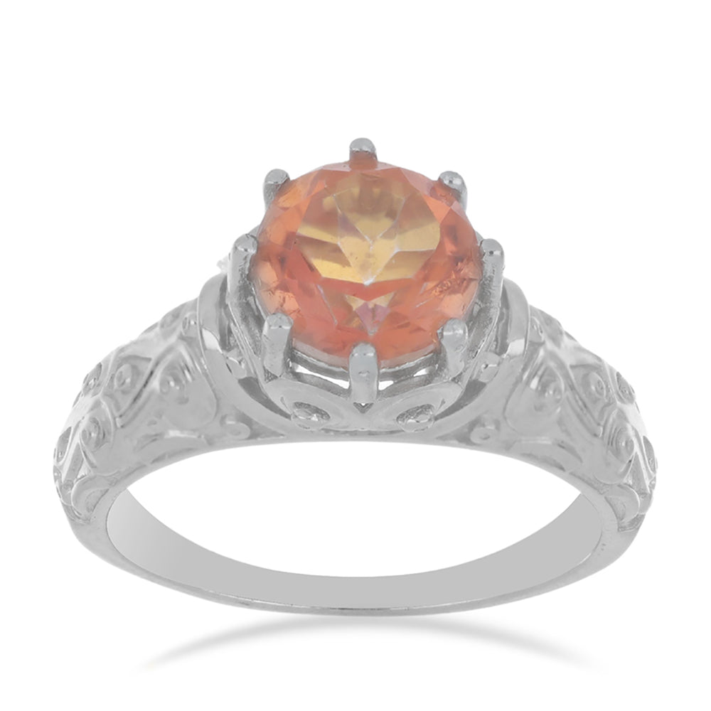 Ezüst Gyűrű Padparadschai Kvarccal 1 