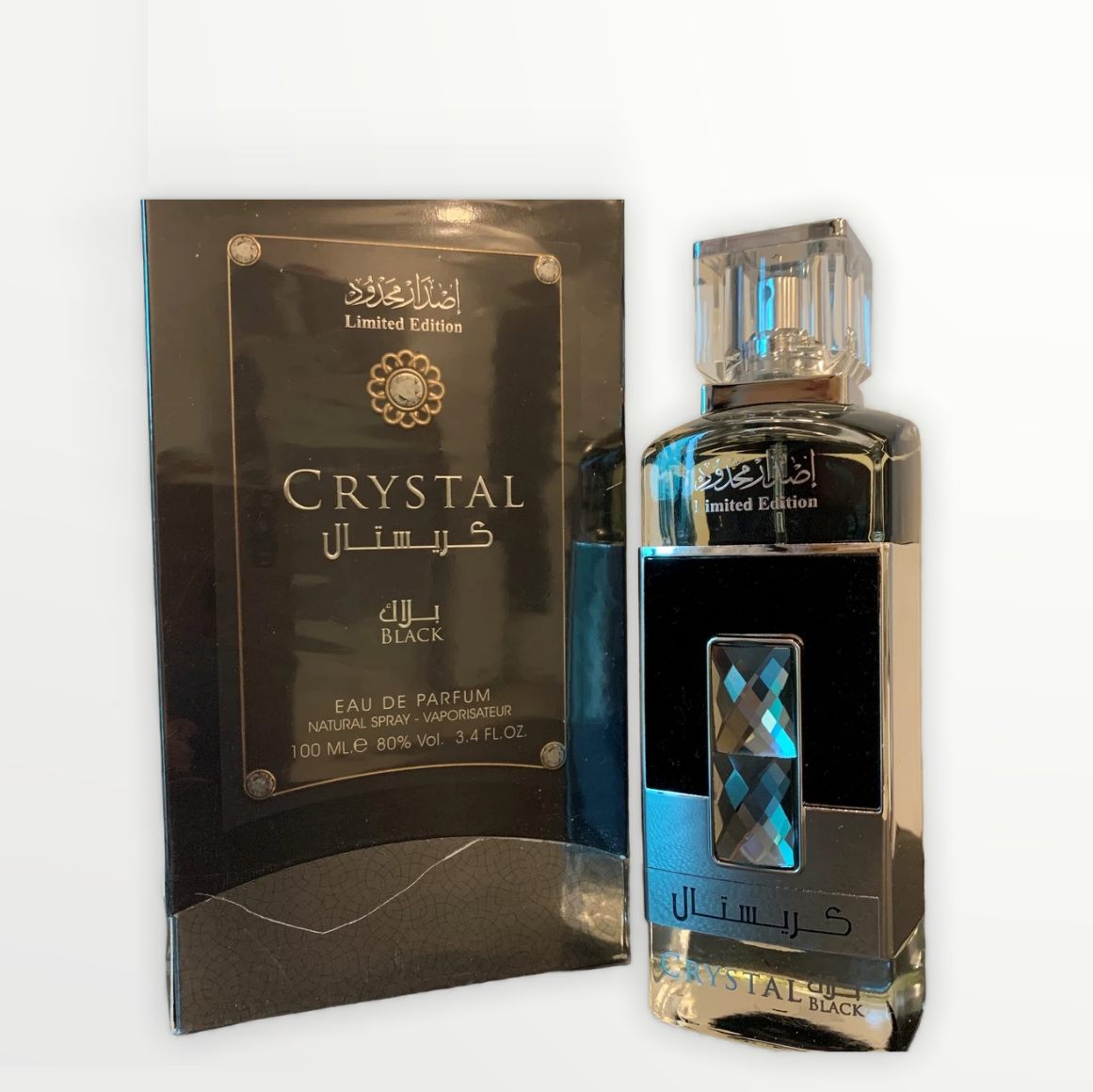 100 ml Eau de Perfume Crystal Black Szantál és Oud Illat Férfiaknak - Ékszer Galéria