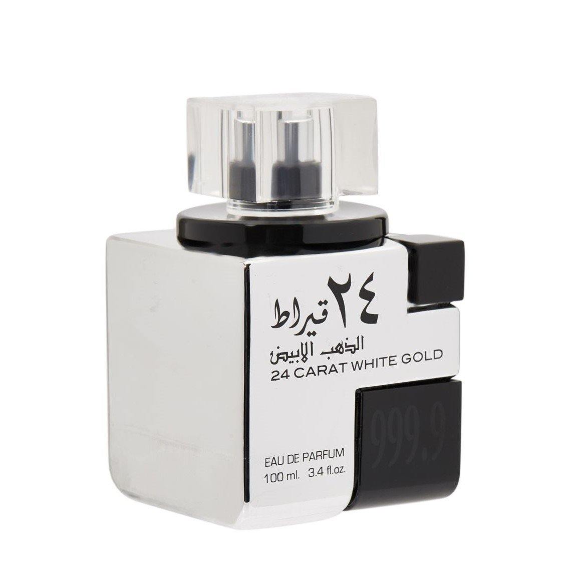 100 ml Eau De Parfum Lattafa 24 Carat White Gold Édes Citrusos Illat, Férfiaknak 2 100 ml Eau De Parfum Lattafa 24 Carat White Gold Édes Citrusos Illat, Férfiaknak - Ékszer Galéria